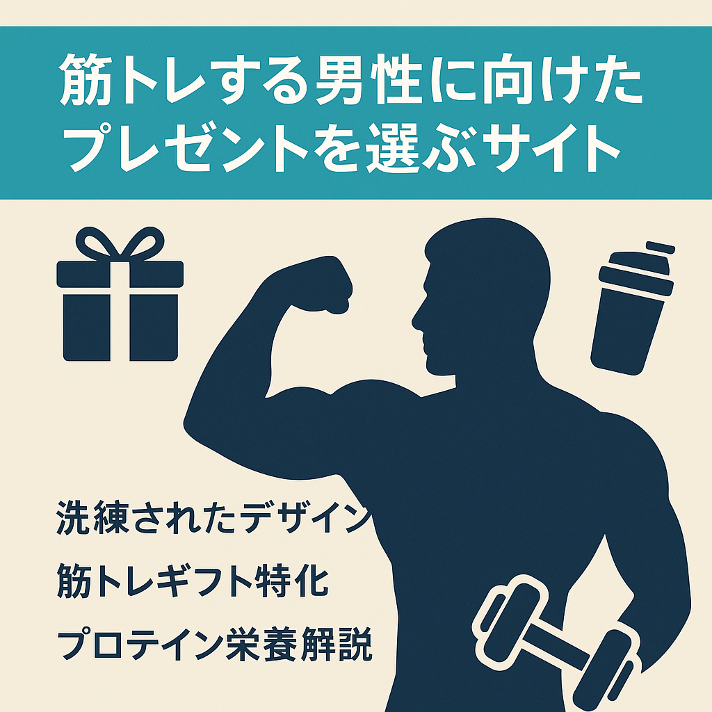 筋トレする男性に向けたプレゼントを選ぶサイト