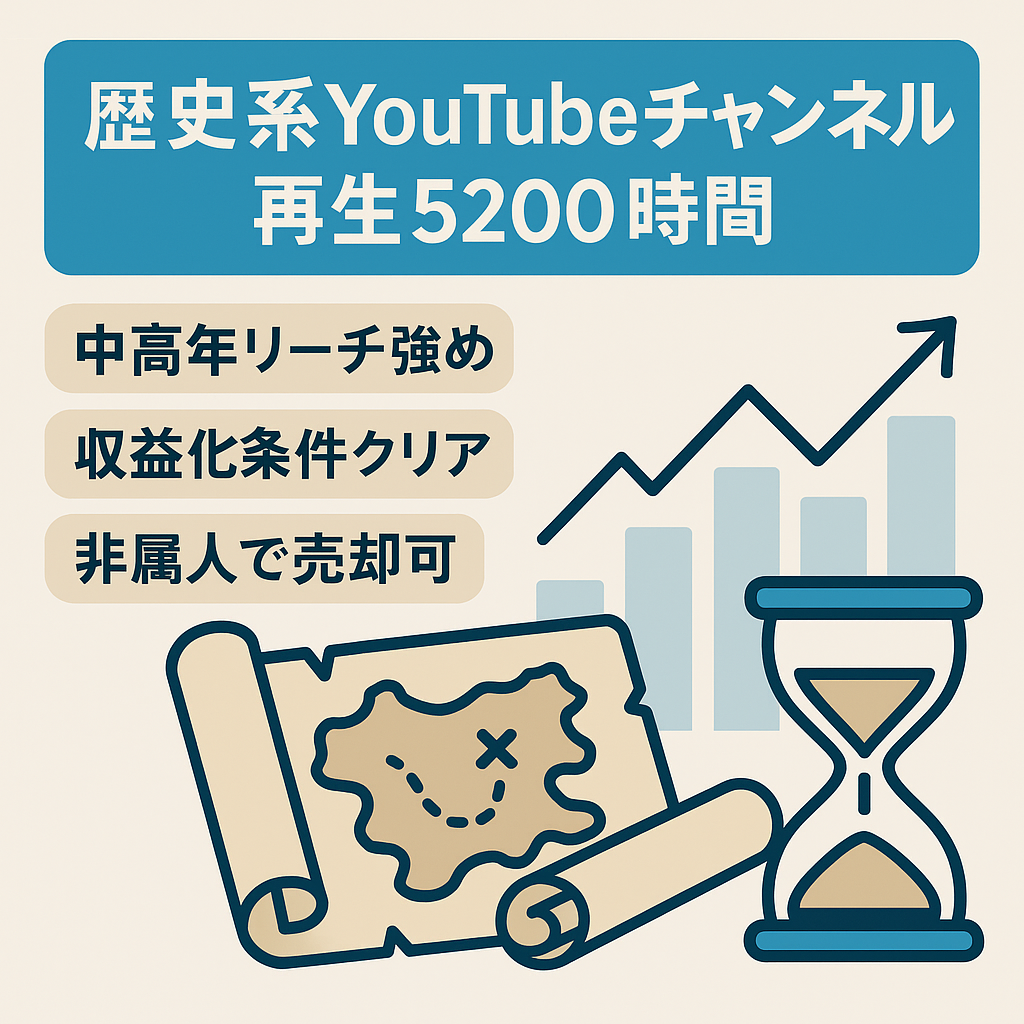 【立ち上げ2ヶ月・合計11投稿で再生5200時間超え&370人登録】歴史ジャンルの非属人YouTubeチャンネル
