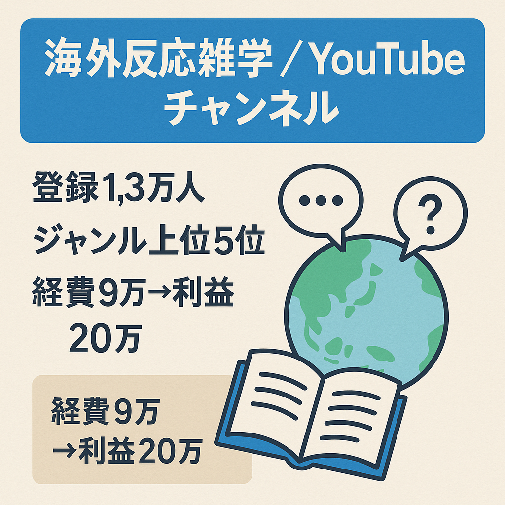 【最高売上56万！】登録者1.3万人のゆっくり雑学CH（海外の反応系）
