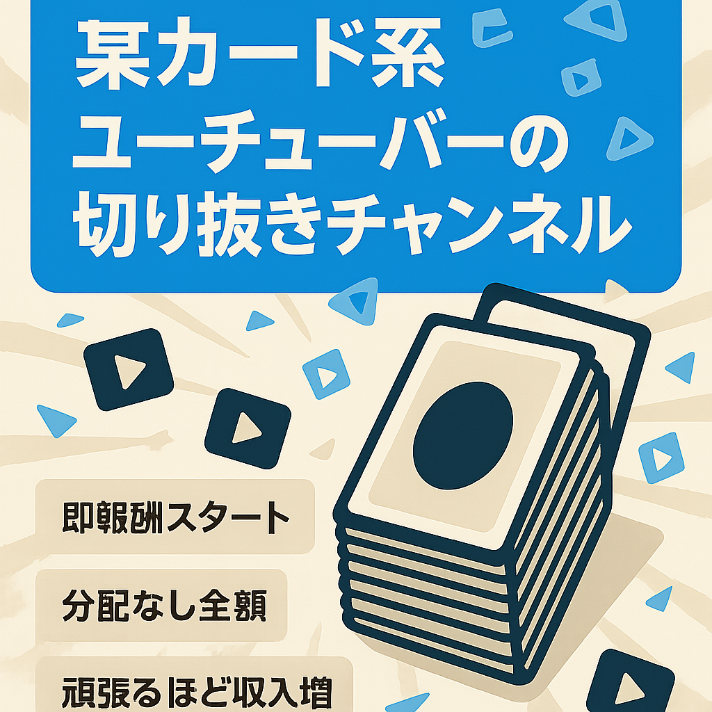 【収益化済み】某カード系ユーチューバーの切り抜きチャンネル