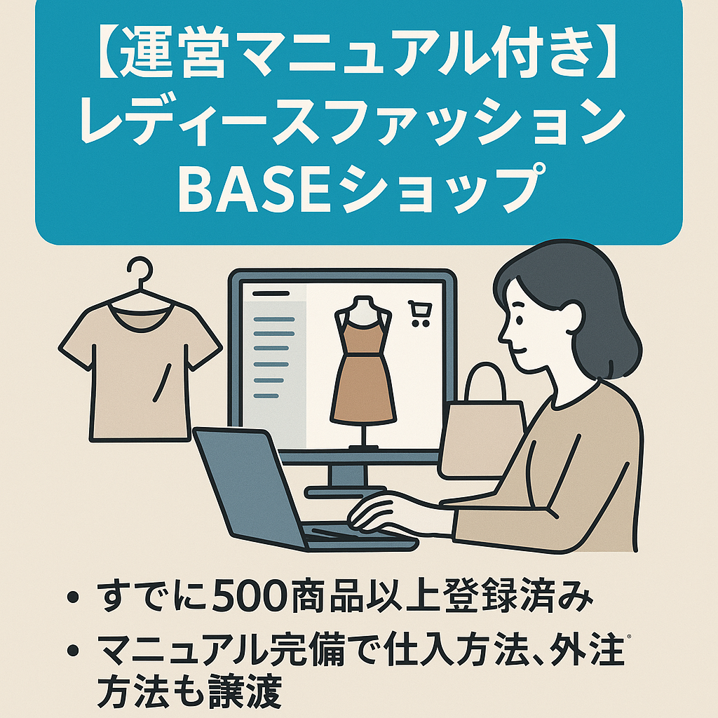 【運営マニュアル付き】レディースファッションBASEショップ