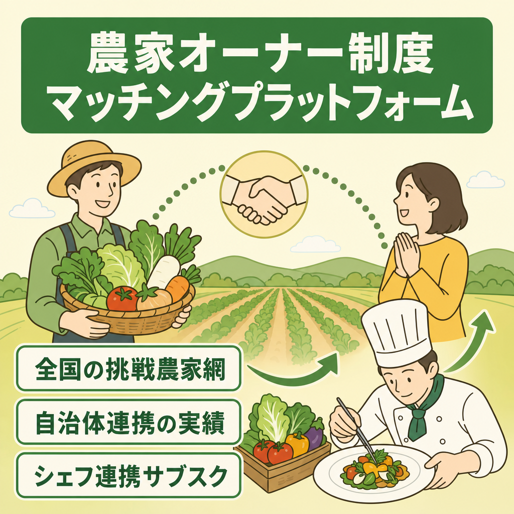 推し農家を作る、全国の農家とファンをつなぐオーナー制度マッチングプラットフォーム
