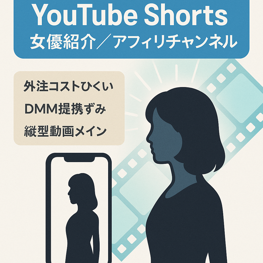 YouTubeショート(女優紹介系)×アフィリエイトのチャンネル