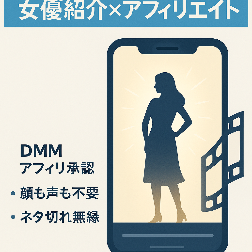 YouTubeショート動画×アフィリエイト！女優紹介系チャンネル