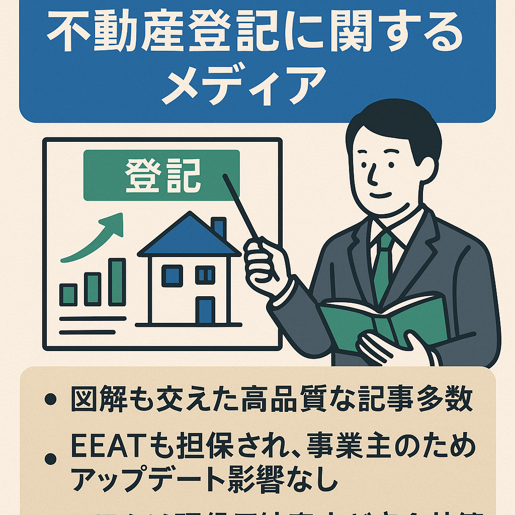 【司法書士法人運営・2017年より運営】不動産登記に関するメディア
