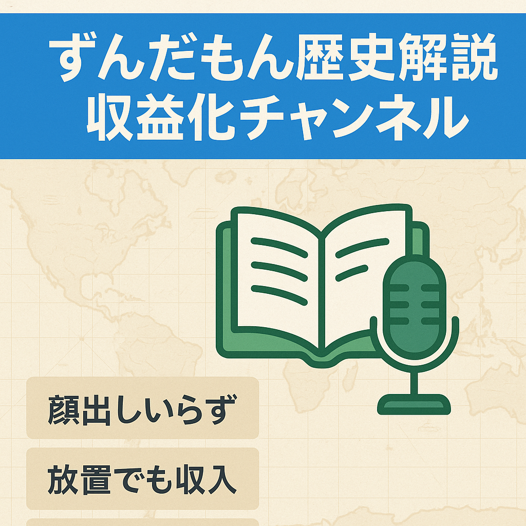 【流行りのずんだもん/収益化済！】歴史の偉人解説チャンネル【顔出し不要/属人性なし】