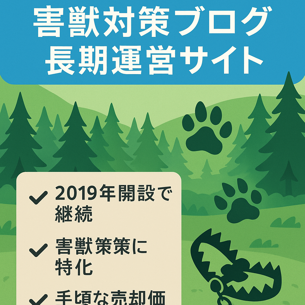 2019年02月から同一テーマで運営。害獣対策関連の記事