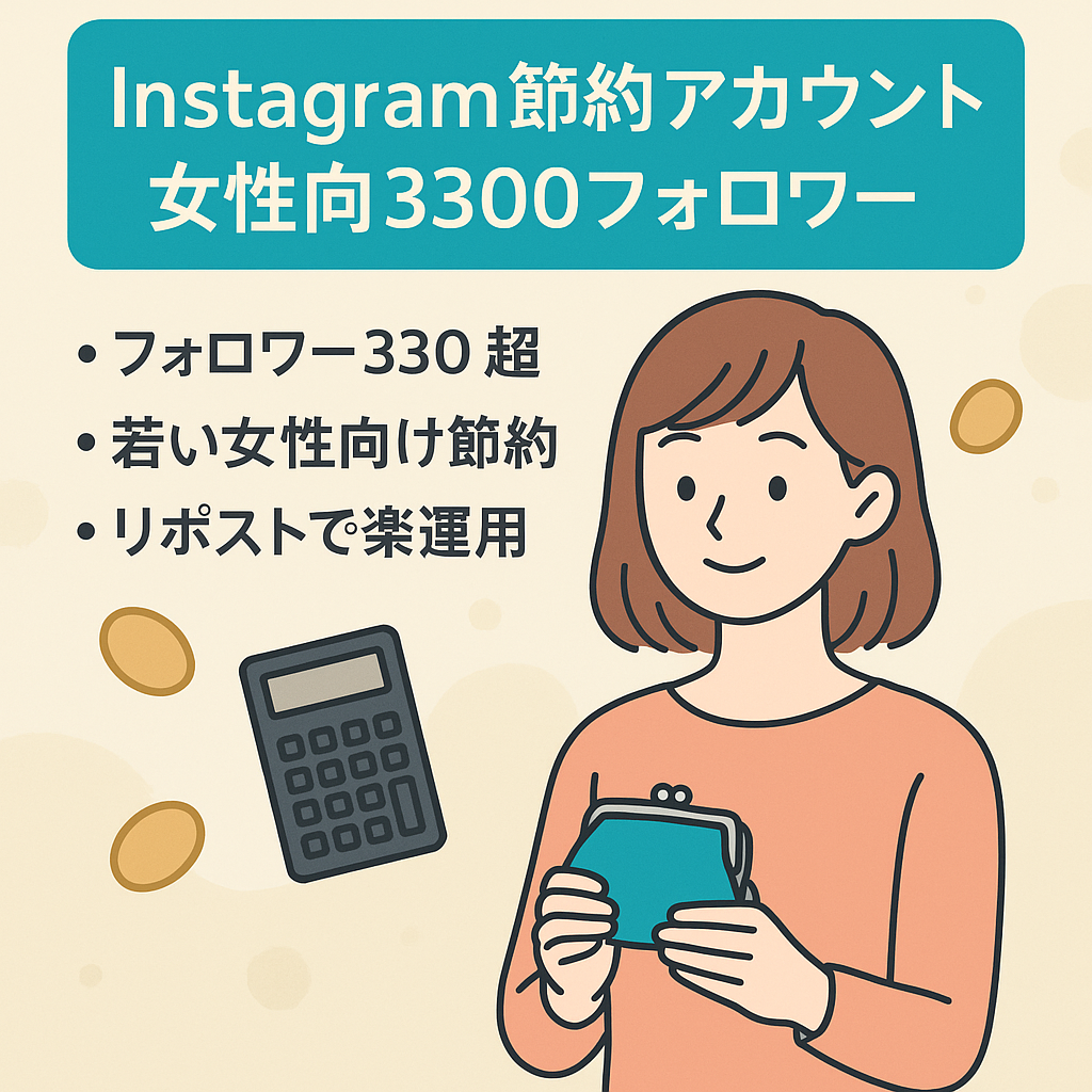 【Instagramフォロワー3300人以上】一人暮らしの若い女性がターゲットの節約アカウント