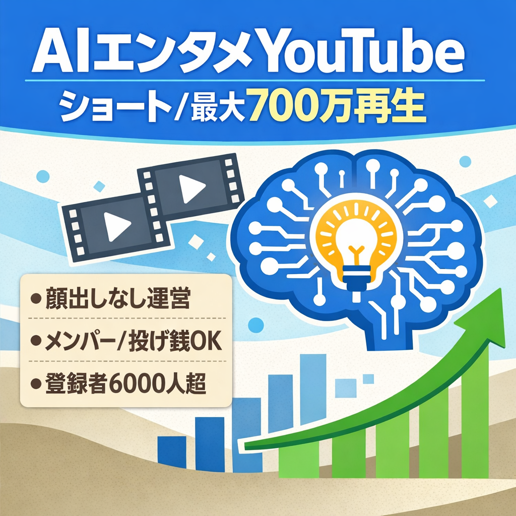 登録者6,000名超のAIエンタメ系YouTubeショート｜最大700万再生のバズ実績