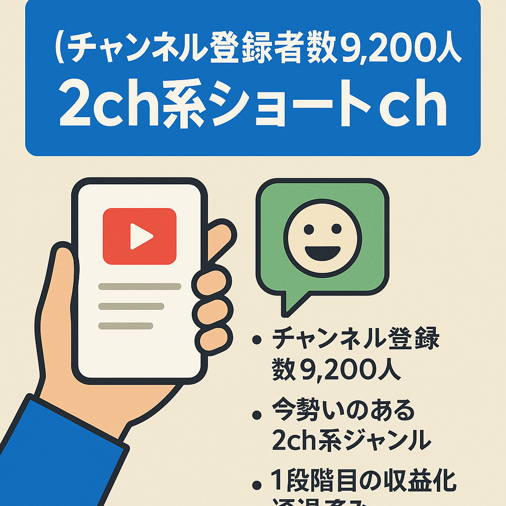 【チャンネル登録者数9,200人】2ch系スカッと・面白・感動ショートch【値下げ交渉歓迎】