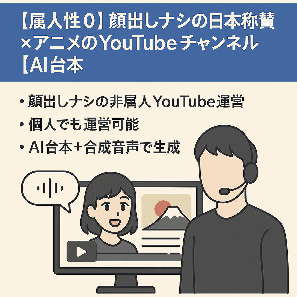 【属人性0】顔出しナシの日本称賛×アニメのYouTubeチャンネル【AI台本】