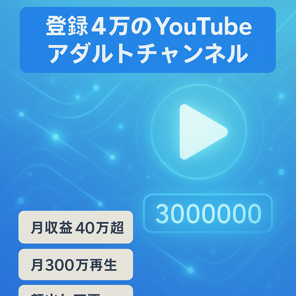 【チャンネル登録者4万越え＆月額収益40万越え】今話題なアダルトチャンネル紹介【顔出しなし】