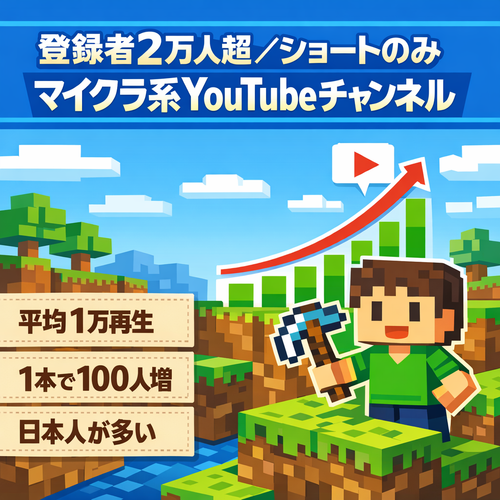 【登録者20,000人超】マイクラ系YouTubeチャンネル / shortのみ