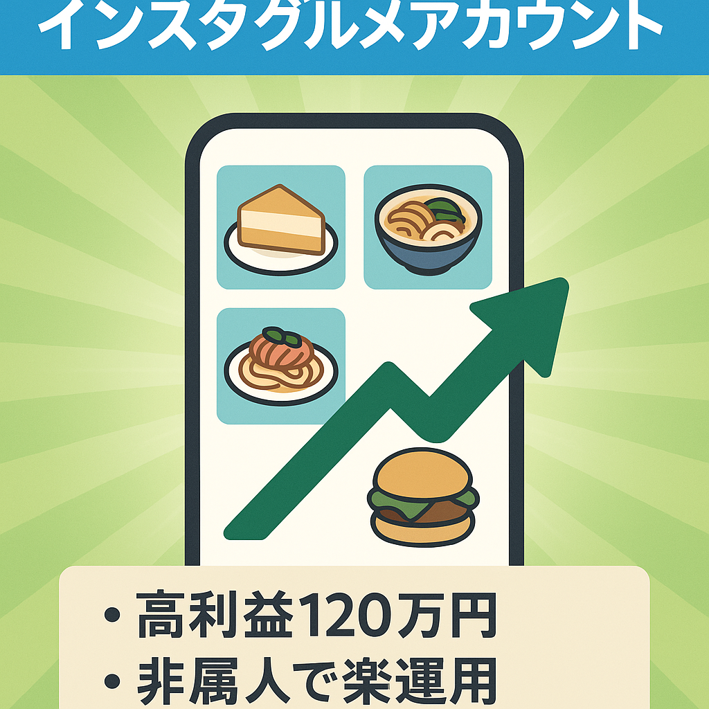 【最高利益120万円】非属人的Instagramグルメアカウント【純粋フォロワー11万人以上】