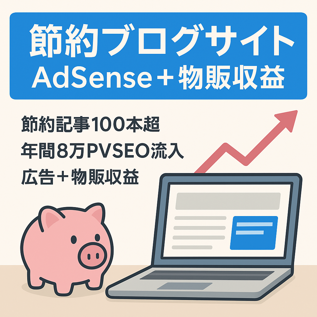 【節約系個人ブログ】年1万円のAdSense収益＋物販利益出てます