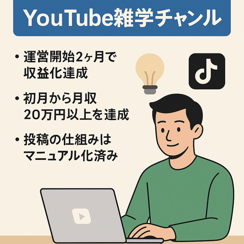 リポスト：【AIで短時間作成】【登録者3.6万人➕2.9万人（TikTokアカウント）最高月収25万円】YouTube雑学チャンネル／海外のバズ動画紹介（収益化済・外注体制あり）