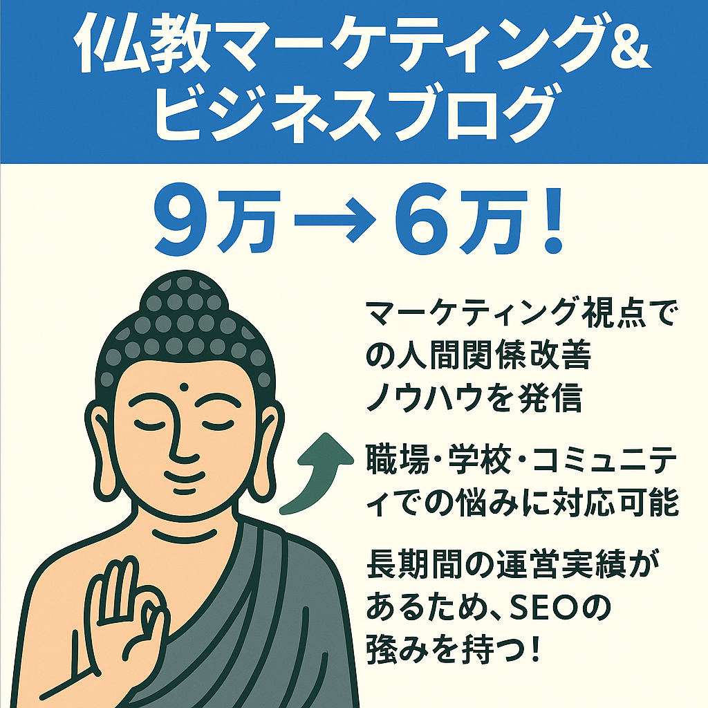 【本日20時取り下げビデオ】9万→6万！仏教マーケティング＆ビジネスブログを最終値下げ！