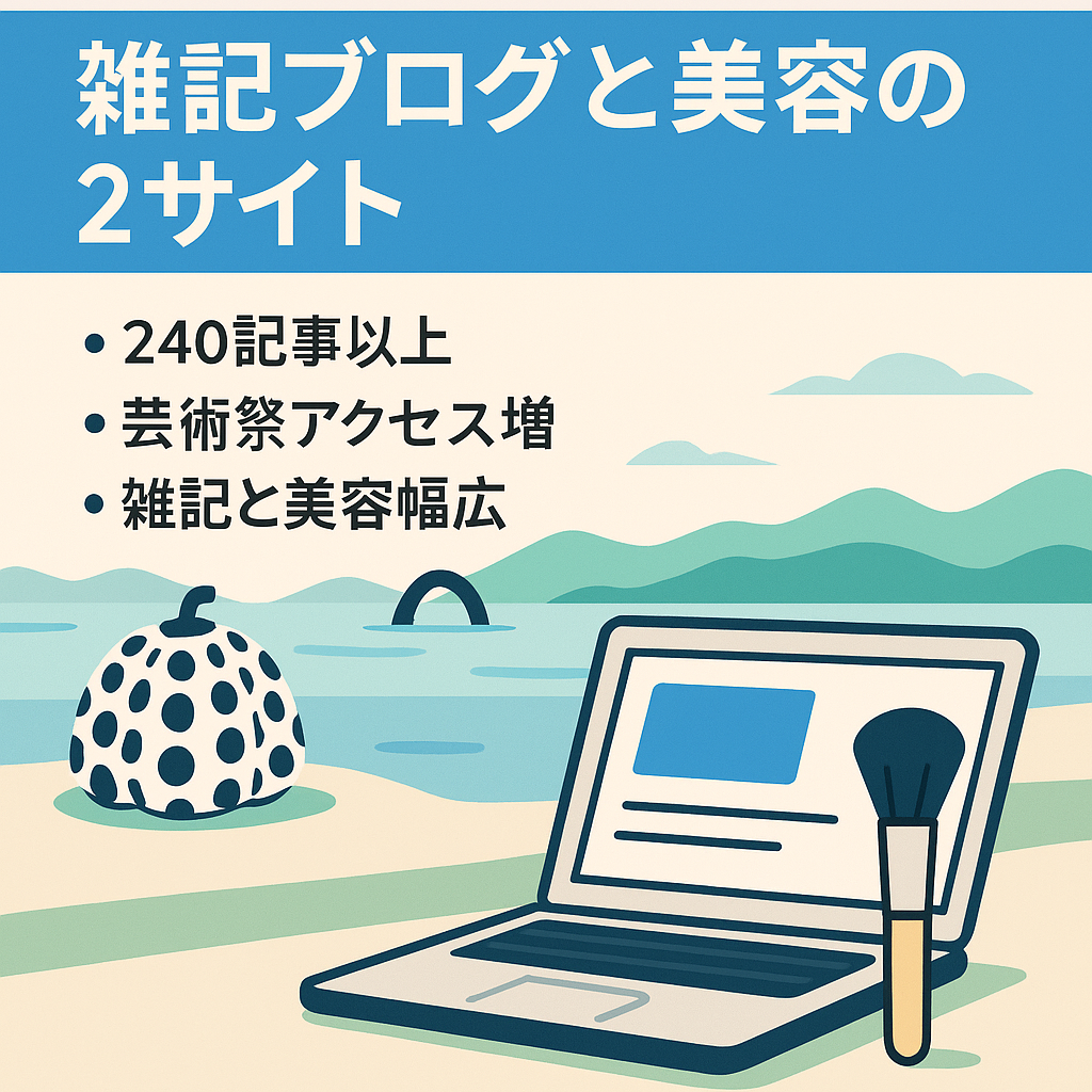 雑記ブログと美容  の２サイト