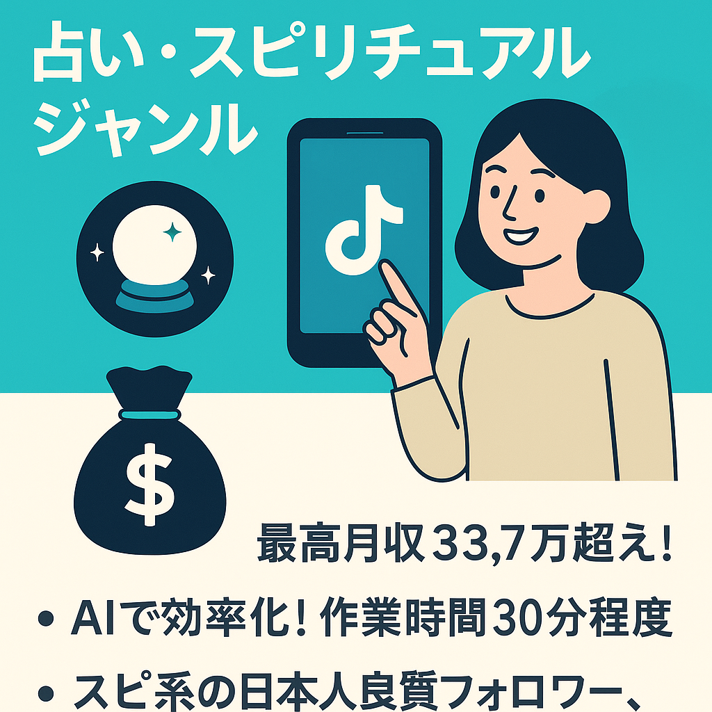 【TikTok占いアカウント】占い・スピリチュアルジャンルのTikTok垢/フォロワー約3.5万人/本人確認済み【最高月収33.7万超え】