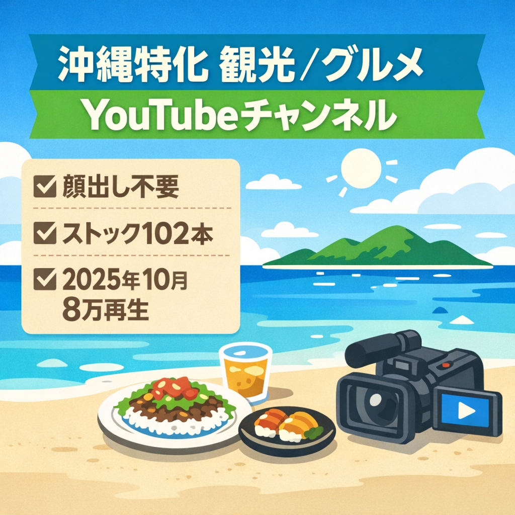 【顔出し不要】沖縄特化｜観光・グルメに強いYouTubeチャンネル