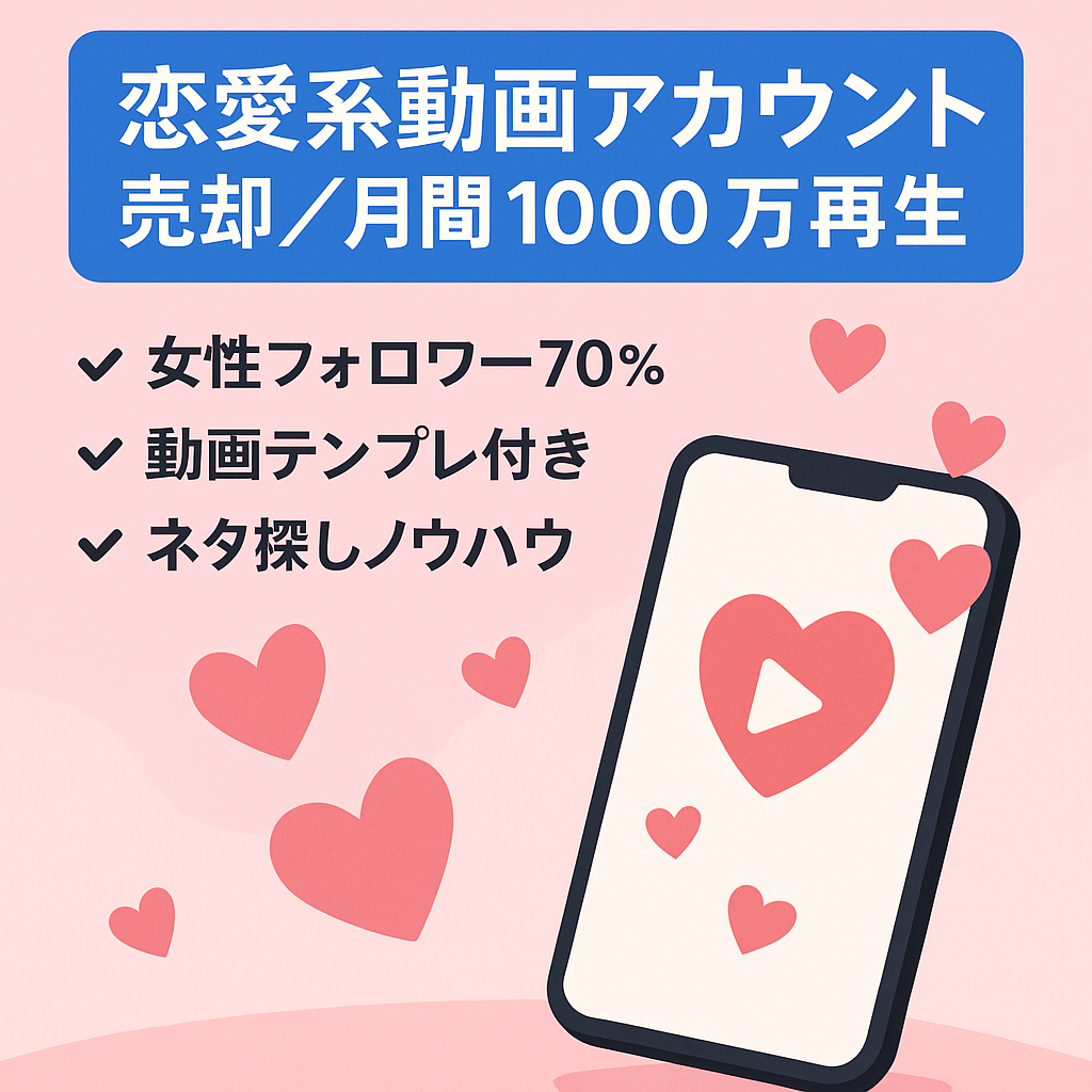 【直近30日1000万PV】フォロワー1万人！恋愛・夫婦生活などの恋愛ジャンル　女性比率70%　公式LINE40人