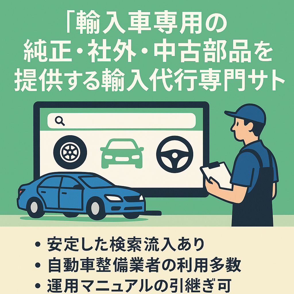 輸入車専用の純正・社外・中古部品を提供する輸入代行専門サイト