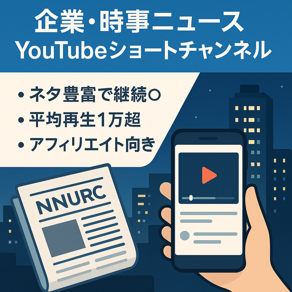 【総再生回数140万越え】企業・時事ニュースに関するYoutubeショートチャンネル