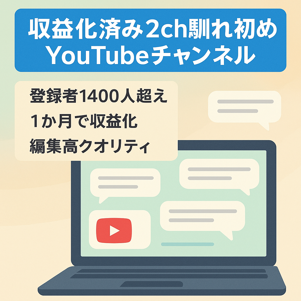 【収益化済み！登録者１４００人超え！】大人気ジャンル2ch馴れ初め  ファン化有