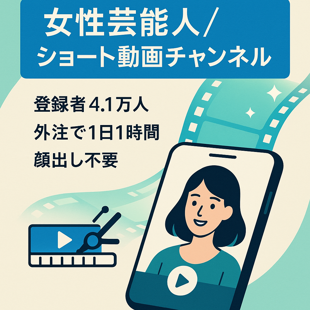 【登録者4.1万人】女性芸能人ショート動画チャンネル【属人性なし】【9月収益38万円、10月収益17万円】