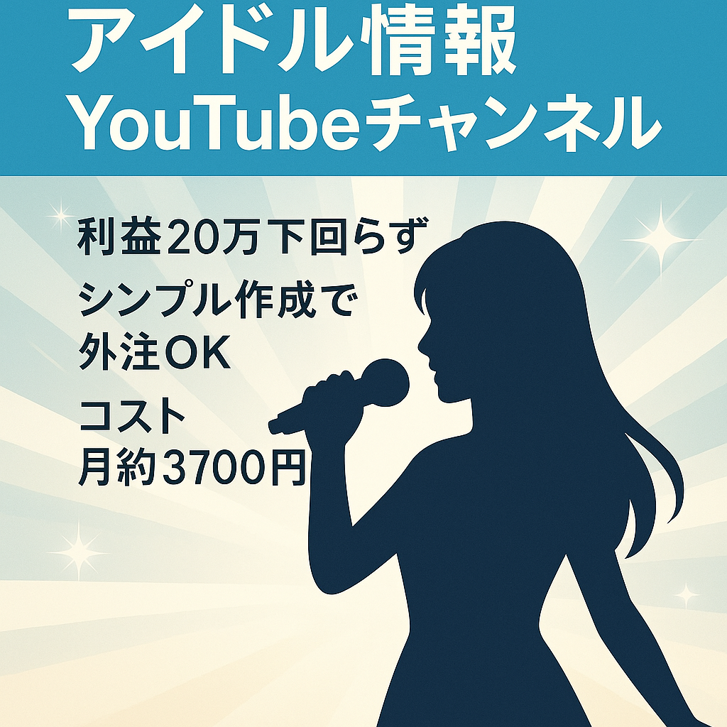 【先月の収益43万円】アイドル情報まとめ系YouTubeチャンネル