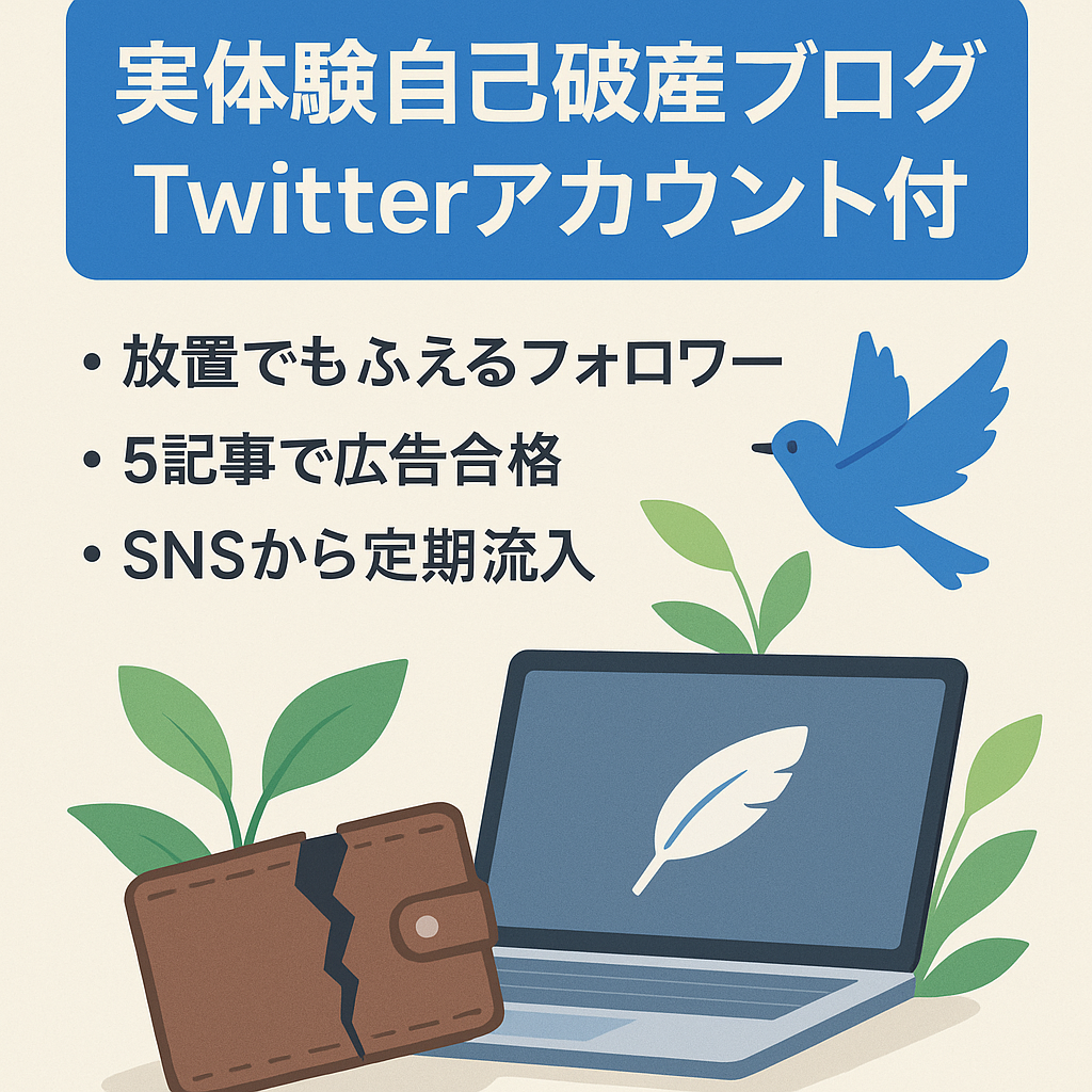 【Twitterアカウントあり】実体験を交えた自己破産体験者のブログ
