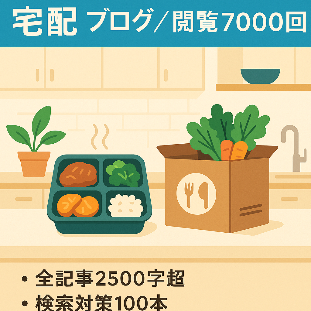 【アドセンス&アフィリエイト!PV7,000越え】料理・冷凍弁当・食材宅配ブログ