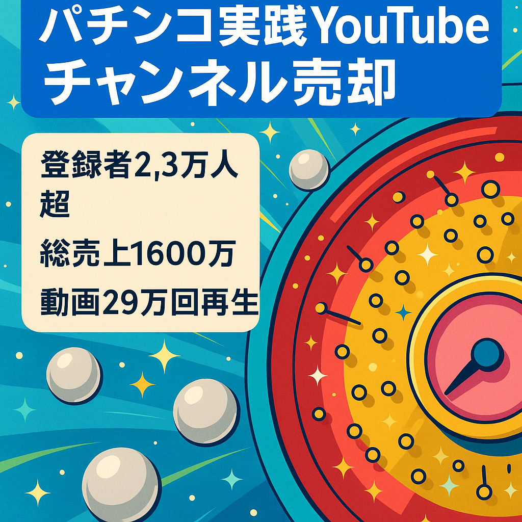 【パチンコ実践動画YouTubeチャンネル】登録者23,000人以上(総売り上げ1600万)
