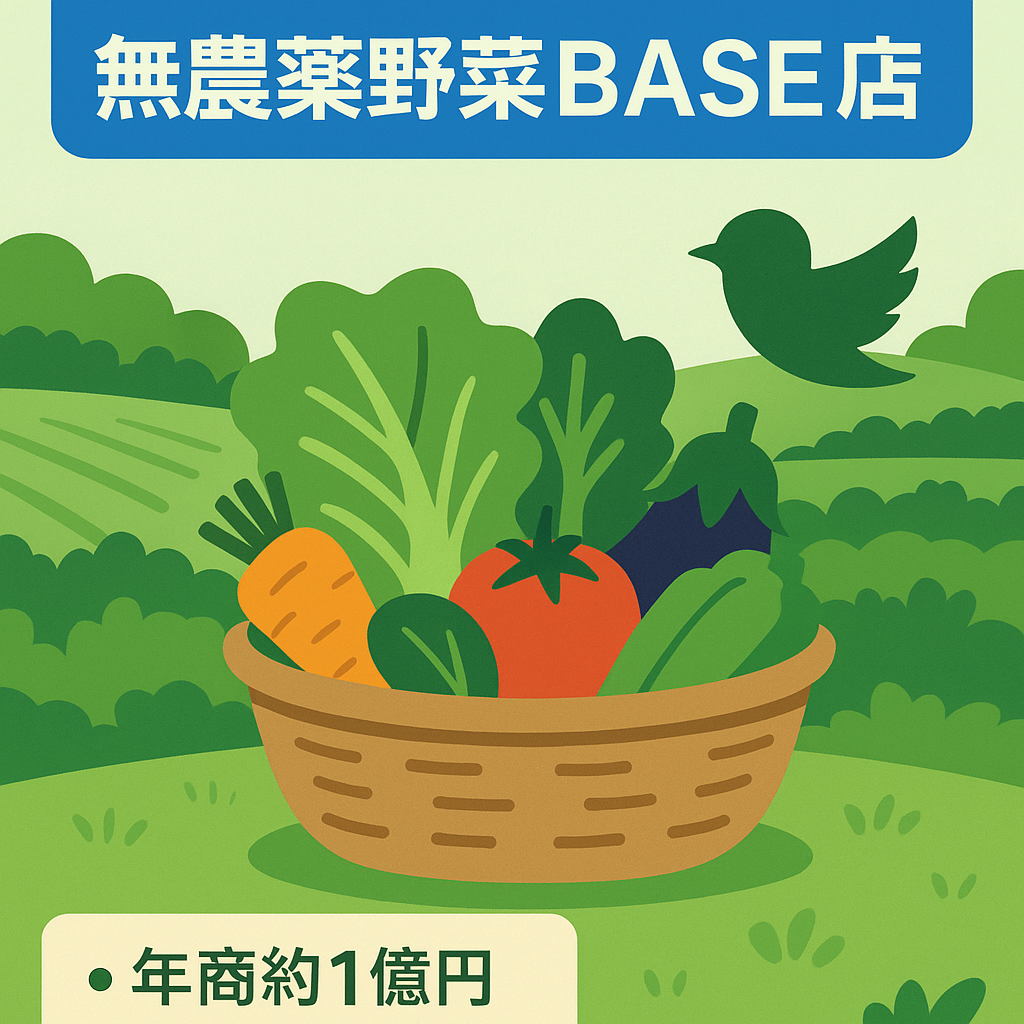 【Twitterフォロワー３万人以上】無農薬お野菜をBASEで販売。小さい農家でも年間売上約１億円。