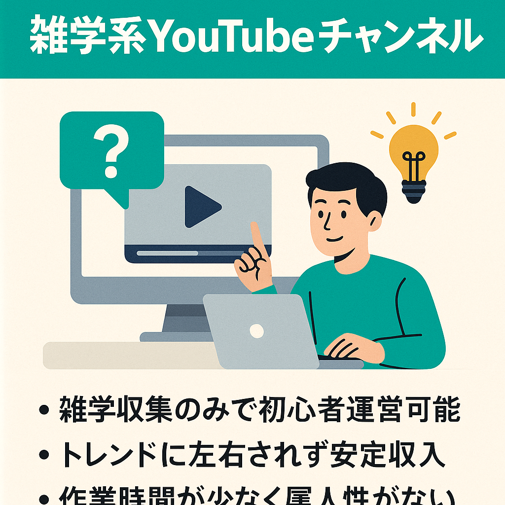 【最終値引き・直近利益25万円】雑学系YouTubeチャンネル【登録者2万人超え・属人性なし・訳アリ】