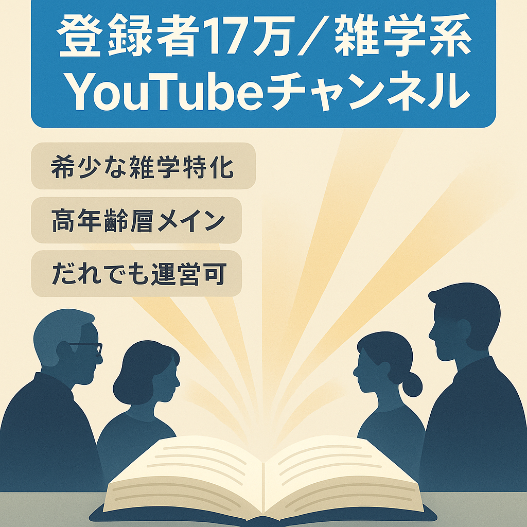 【登録者17万人超え】平均視聴者層高めの雑学系YOUTUBEチャンネル