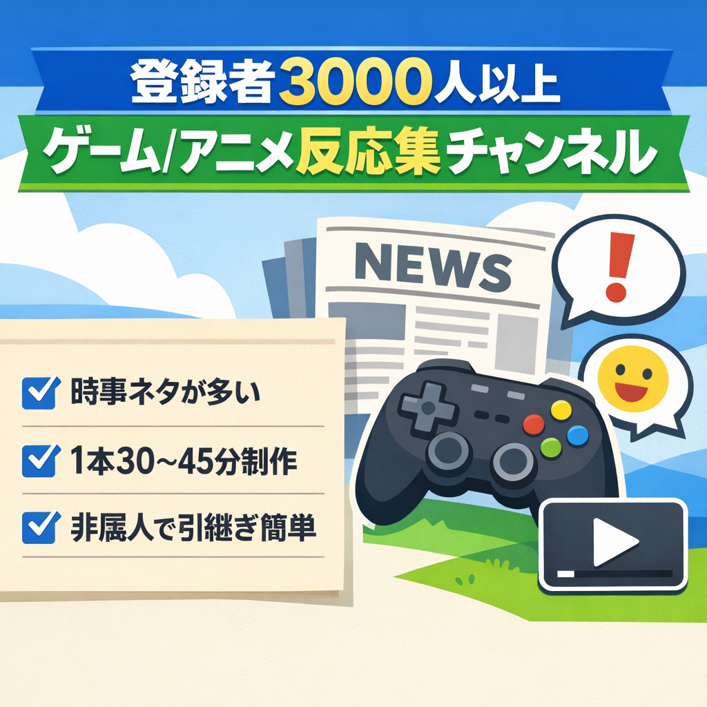 【登録者3000人以上】ゲーム・アニメの時事ネタ反応集チャンネル【値下げ交渉大歓迎】