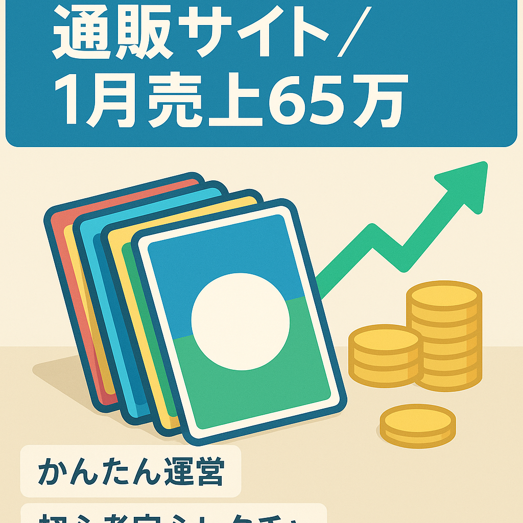 最終!1月売上65万【ポケモンカード専門BASEサイト】オプションでオリジナルECサイト、買取サイトも希望があれば譲渡/ECサイト