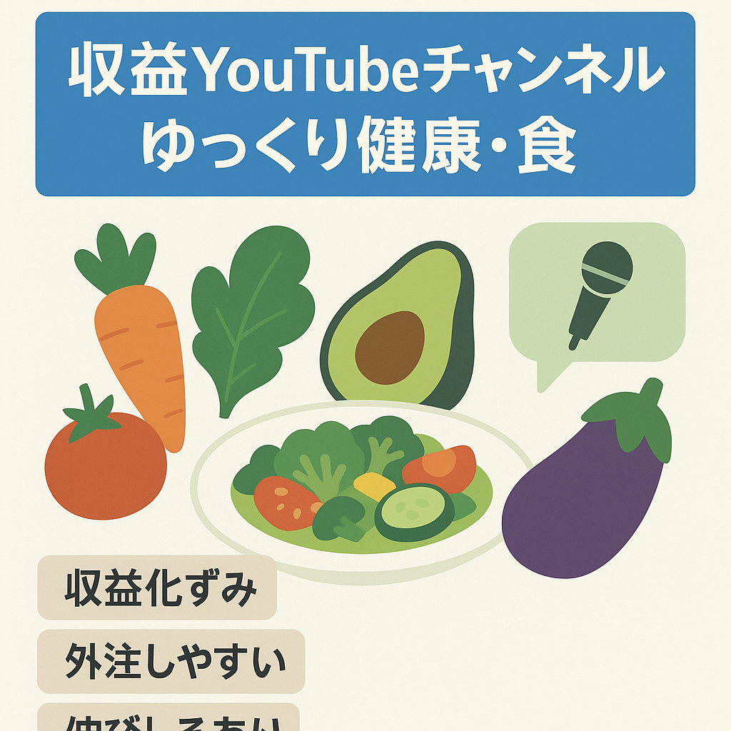 【外注可能】Youtube 収益化済み ゆっくり 健康・食チャンネル