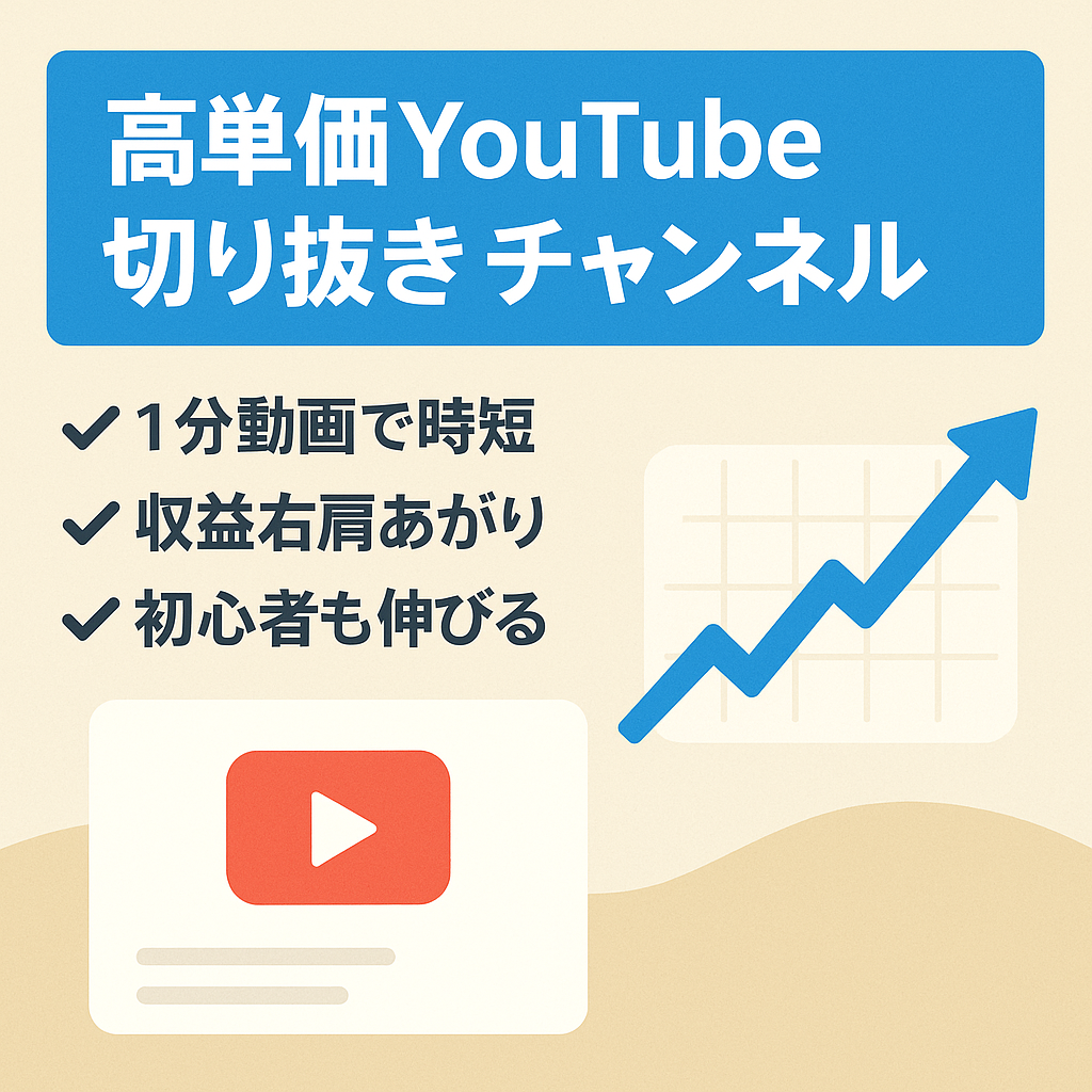 【最高月売り上げ￥110,000】高単価・フルテロップ不要の簡単編集で稼ぎやすいYouTube切り抜きチャンネル