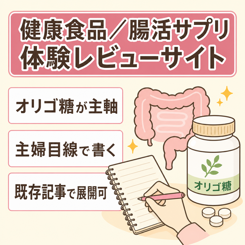 健康食品・腸活サプリの実体験レビューサイト｜主婦目線の特化ブログ