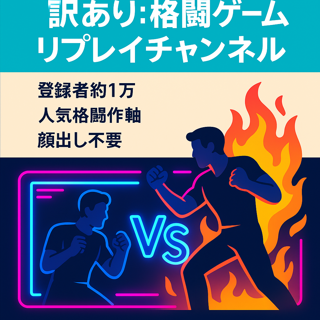 訳あり：登録者数約10000人　格闘ゲームのリプレイチャンネル