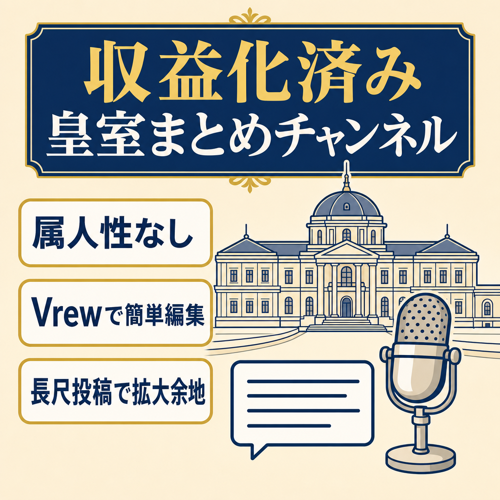 皇室のまとめチャンネル【収益化済・属人性ナシ】条件交渉大歓迎