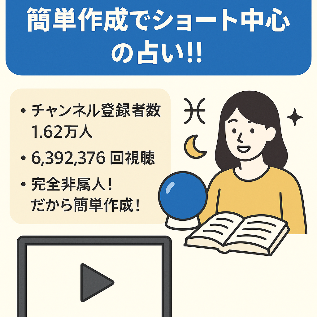 【フォロワー数1.62万人】簡単作成でショート中心の占い！！