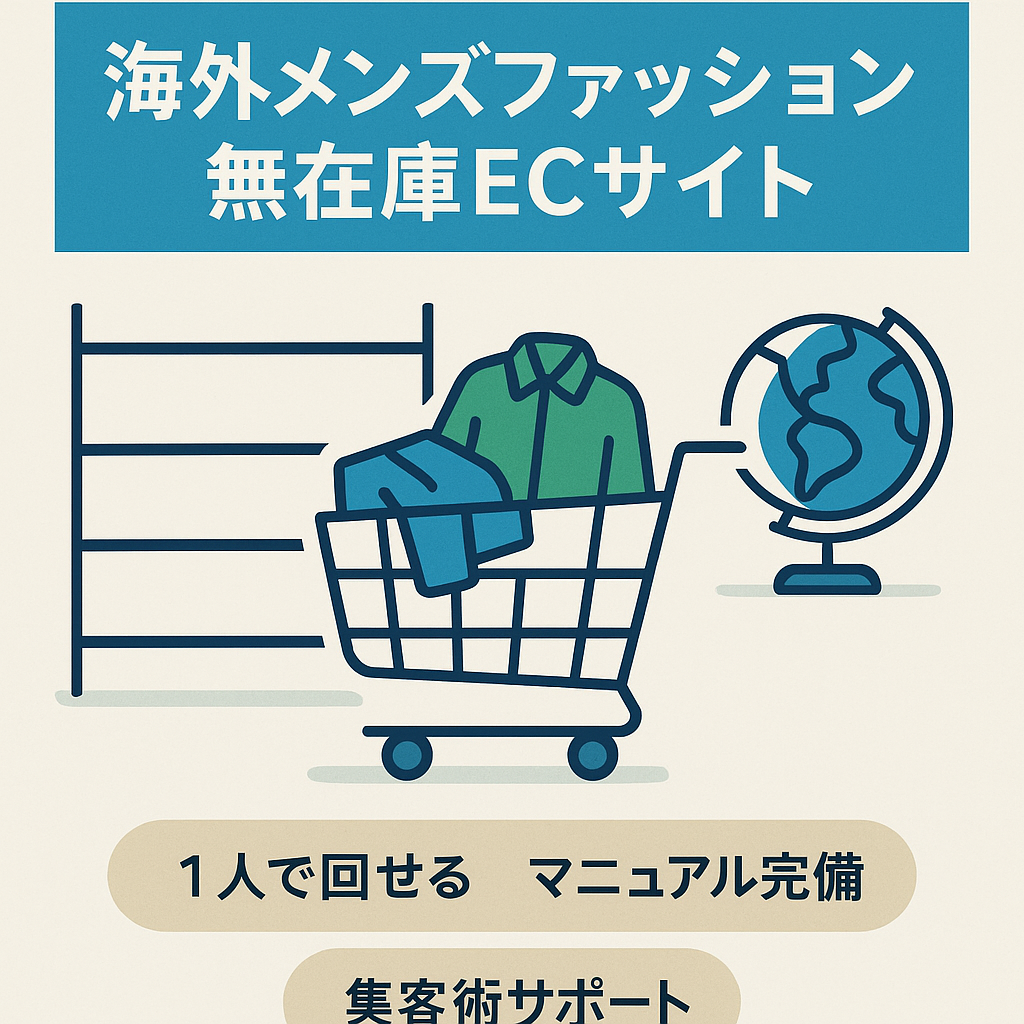 【在庫リスクなし】海外メンズファッションECサイトを譲渡します