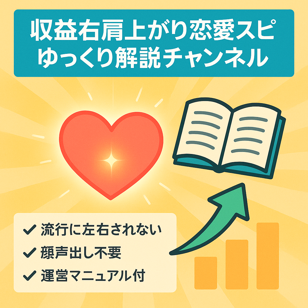 【収益右肩上がり】恋愛スピリチュアル系ゆっくり解説チャンネル【マニュアル有】