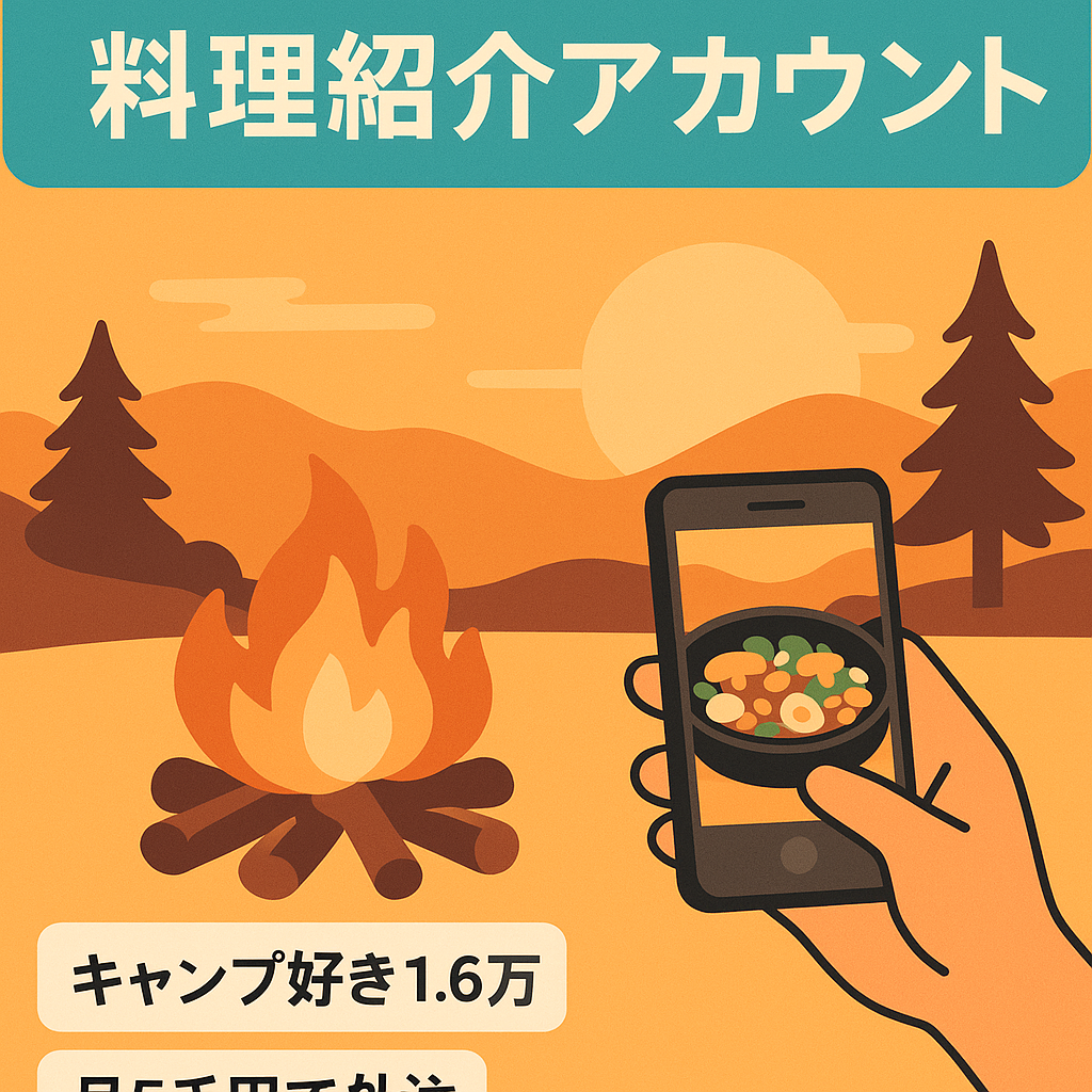 【Instagram1.6万フォロワー】キャンプ料理の紹介アカウント