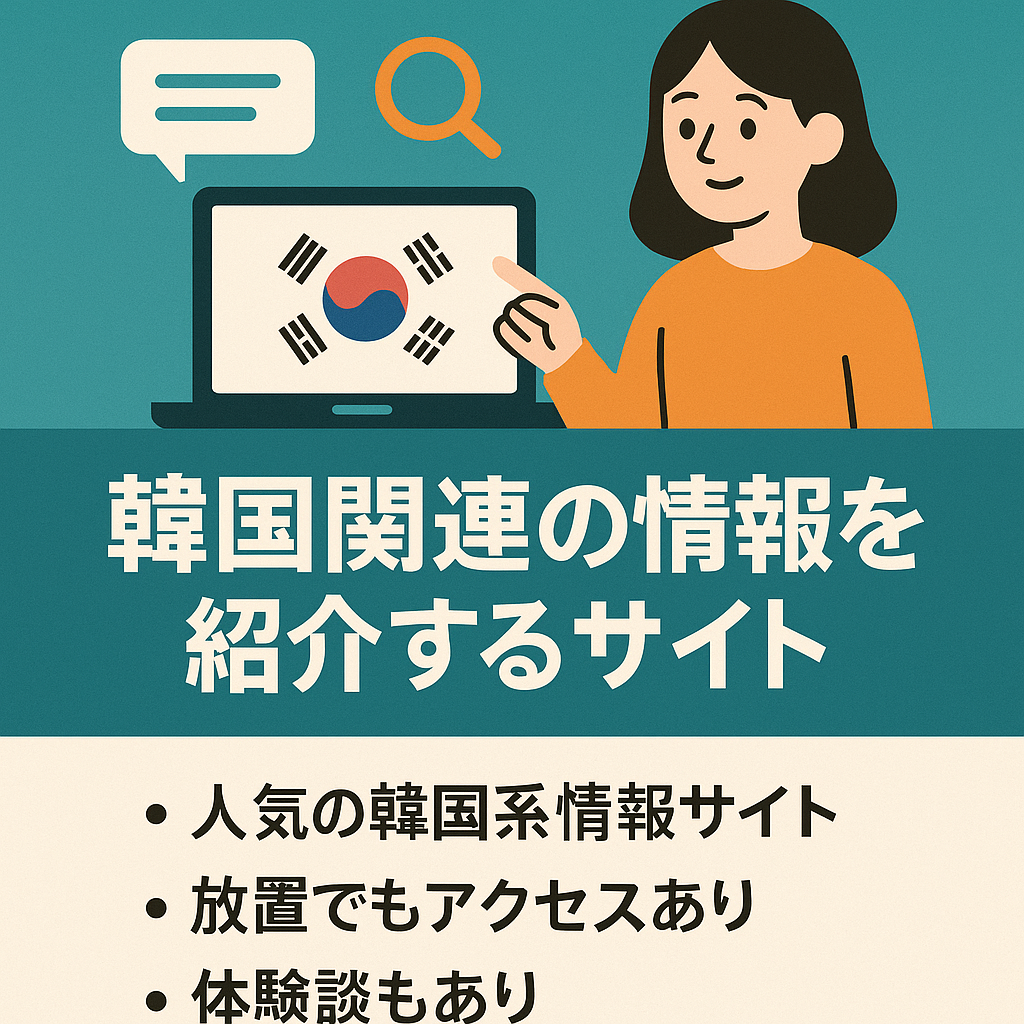 【体験談あり】韓国関連の情報を紹介するサイト（放置でもアクセスあり）