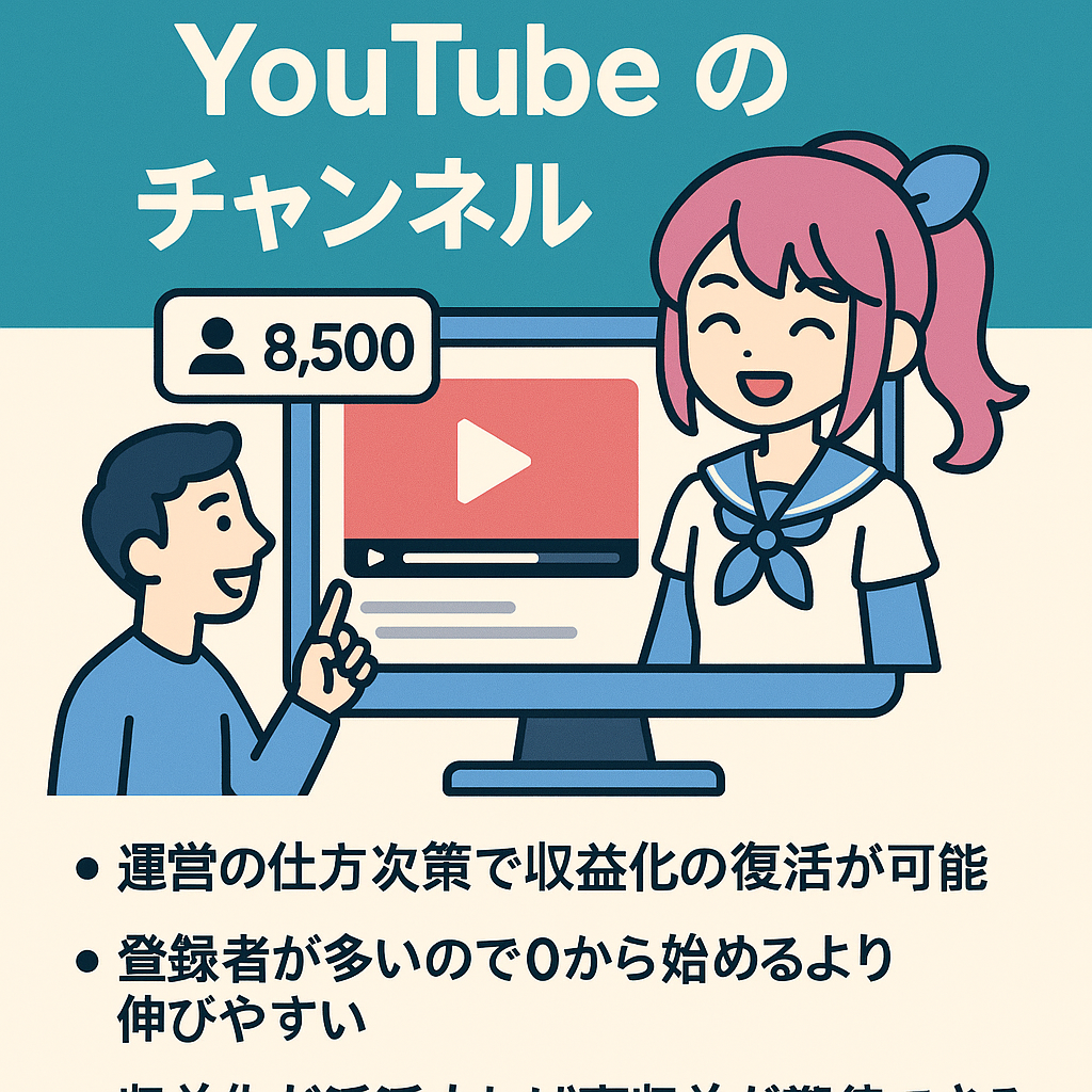 訳あり：【値下げ交渉可能】【YouTube初心者向け】有名Vtuberの切り抜きチャンネル【登録者8500人超】
