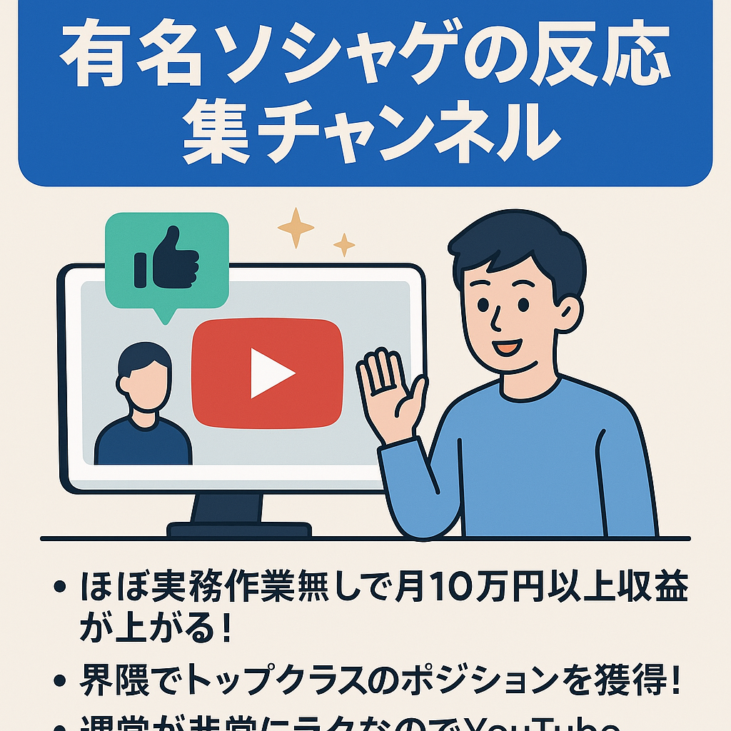 【値段交渉可】【運営簡単・初心者向け】登録者2万5千人以上で成長中の有名ソシャゲの反応集ch.【属人性・顔出しなし】【フル外注仕組化】